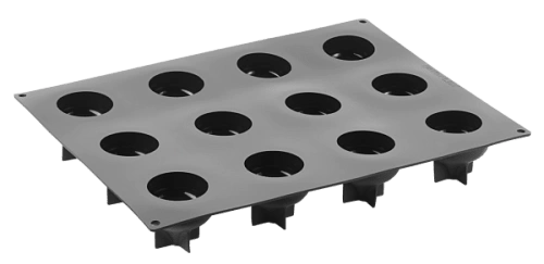 Форма силиконовая PAVOFLEX для пирож. 3D "Жасмин" d65мм h57мм, 100мл, 12 ячеек