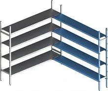 Стеллаж модульный POLAIR LOAD.Me.INOX. 16AL.4IN40.16C