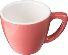 Чашка кофейная DOPPIO Пур-Амор C9300621 фарфор, 80 мл, D=6,6, H=5,5 см, коралловый/белый