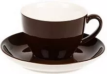 Чайная пара P.L. Proff Cuisine Бариста 81223305 фарфор, 300 мл, D=10,2, H=7,2 см, коричневый