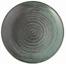 Тарелка мелкая PORLAND Lykke Green 04ALM005934 фарфор 17 см, зеленый/коричневый