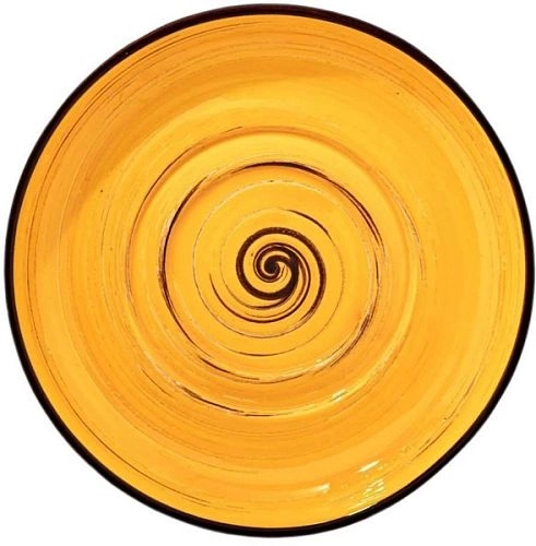 Блюдце WILMAX Spiral WL-669439/A фарфор, D=16 см, желтый
