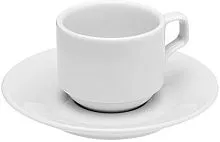 Чашка кофейная PORLAND Soley 04A+P018614 фарфор 90мл, белый