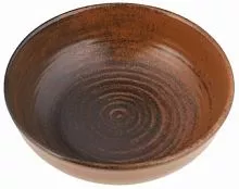 Салатник PORLAND Lykke Brown 368113 фарфор, 550 мл, D=13, H=4,5 см, коричневый