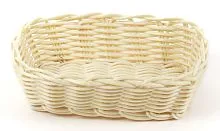 Плетеная белая корзинка для хлеба - купить в интернет-магазине Горшочек-шоп