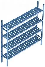 Стеллаж модульный POLAIR LOAD.ME poly 18AL.4PP40.13B