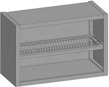 Полка навесная открытая RESTOINOX ПНО-С-7/4 для сушки стаканов