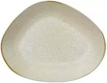 Блюдо круглое KUTAHYA Sand Wind BNGLX35DU890552 фарфор, D=35, H=3,9 см, песочный/коричневый