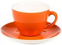 Чайная пара P.L. Proff Cuisine Бариста 81223306 фарфор, 200 мл, D=8,7, H=6,5 см, оранжевый