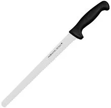 Нож для хлеба PROHOTEL AS00302-03 сталь нерж., пластик, L=440/300, B=25мм, черный, металлич.