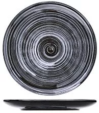 Тарелка мелкая Борисовская Керамика МАР00011201 керамика, D=22, H=2см, черный, серый