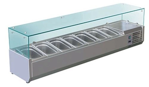 Витрина настольная холодильная KORECO 7*GN1/3 -150 мм VRX1600380(395II)