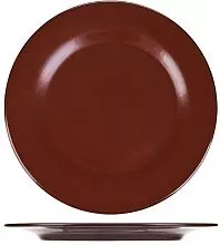 Тарелка мелкая Борисовская Керамика Шоколад ФРФ88802837 фарфор, D=24, H=2см, тем.корич.