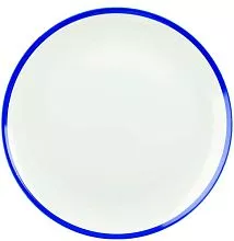 Тарелка мелкая CHURCHILL Retro Blue фарфор, D=21,7 см, белый, синий