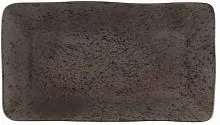 Блюдо прямоугольное PORLAND Stoneware Ironstone 11DC37 фарфор, L=37,5, B=21,5, H=2 см, черный
