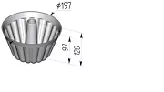 Форма Кексница 197/97 (197 х 120 х 97 мм)