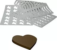 Трафарет для шоколада сердце MARTELLATO CHASIL3 силикон