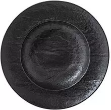 Тарелка глубокая WILMAX Slatestone WL-661130/A фарфор, D=25,5 см, черный