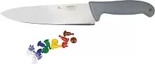 Нож поварской P.L. Proff Cuisine Pro-line 81004001 нерж.сталь, пластик, L=25 см, серый