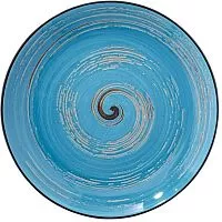 Тарелка мелкая WILMAX Spiral WL-669614/A фарфор, D=25,5 см, голубой