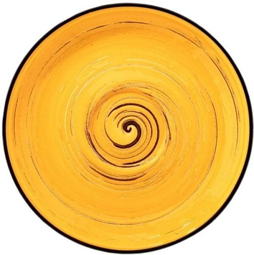Блюдце WILMAX Spiral WL-669435/B фарфор, D=14 см, желтый