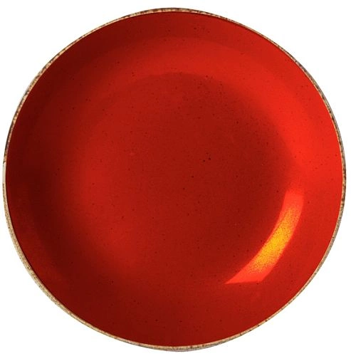 Тарелка глубокая PORLAND Seasons 197626 фарфор, D=26см, красный