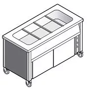 Прилавок для 1 и 2 блюд мармит на тепловом шкафу EMAINOX ECB 19 8035302
