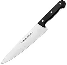Нож поварской ARCOS 280704 сталь нерж., полиоксиметилен, L=385/250, B=53мм, черный, металлич.