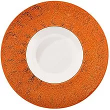 Тарелка глубокая WILMAX Splash WL-667324/A фарфор, 1500 мл, D=25,5см, оранжевый