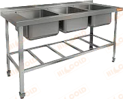 Ванна моечная 3-х секционная HICOLD НСО3м-16/7БР ЭН