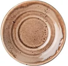 Блюдце Борисовская Керамика Маррон Реативо ФРФ88806173 фарфор, D=9,8см, коричневый