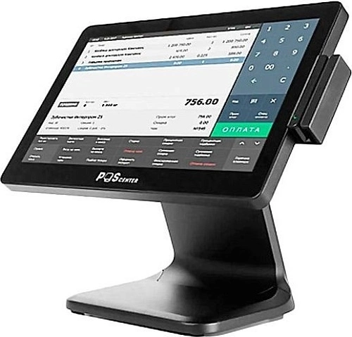 POS моноблок POSCENTER POS90NS (15.6", PCAP, J3455, RAM 4Gb, SSD 128Gb, MSR) без ОС