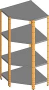 Стеллаж производственный перфорированный угловой RESTOINOX СТППУ-6/6-ЭН