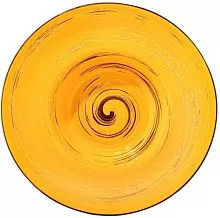 Тарелка глубокая WILMAX Spiral WL-669424/A фарфор, D=25,5 см, желтый