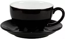 Чайная пара P.L. Proff Cuisine Бариста 81223502 фарфор, 300 мл, D=10,8, H=6,7 см, черный
