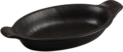 Блюдо овальное P.L. Proff Cuisin Black Star 81223454 фарфор, L=18,5, B=12,5, H=3,5 см, черный