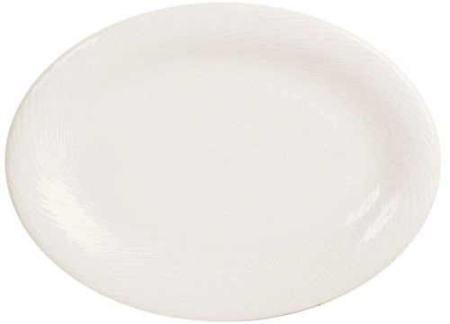 Тарелка овальная PORLAND Storm фарфор 17 см, белый