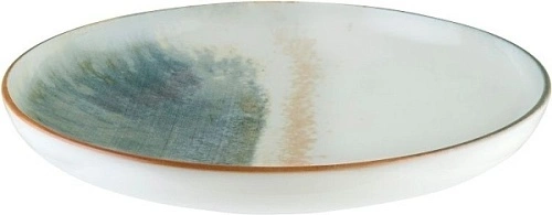 Тарелка для пасты BONNA Фиум FIUHYG28CK фарфор, 1600 мл, D=28 см, белый/синий/коричневый