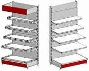 Стеллаж пристенный прямой КУПЕЦ 1000х500х1800 (300-300-400-400) МАРИХОЛОДМАШ