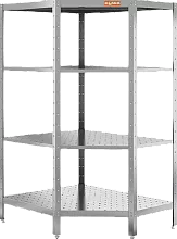 Стеллаж производственный угловой перфорированный HICOLD НСКУВ-6/4 П