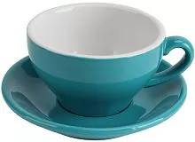 Чайная пара P.L. Proff Cuisine Бариста 81220296 фарфор, 200 мл, D=9,6, H= 6,4 см, голубой