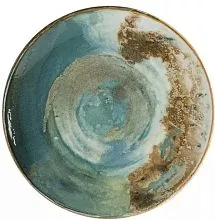 Тарелка мелкая BONNA Футура FUTGRM19DZ фарфор, D=19 см, сине-коричневый