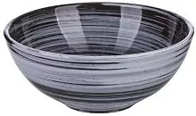 Салатник Борисовская Керамика Маренго МАР00011189 керамика, 1л, D=180, H=75мм, серый, черный