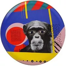 Тарелка мелкая PORLAND Wild life Monkey 162928 фарфор, D=28 см, цветной