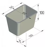 Секция форм для хлеба 3Л (145 х 145 х 100 мм )