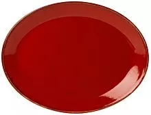 Блюдо овальное PORLAND Seasons 112118 фарфор, L=18, B=14 см, красный
