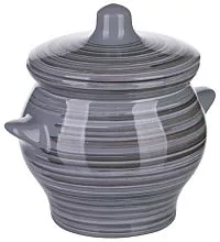 Горшок для запекания Борисовская Керамика ПИН00011208 керамика, 0, 65л, D=12см, серый