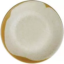 Тарелка мелкая KUTAHYA Sand Wind BNTS21DU890552 фарфор, D=21, H=2,4 см, песочный/коричневый