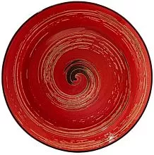 Тарелка глубокая WILMAX Spiral WL-669228/A фарфор, D=28,5 см, красный