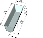 Форма для хлеба "Тостерная" (275 х 85 х 55 мм)